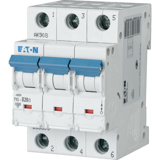 EATON LS-Schalter m.Beschrift. B 20A, 3p PXL-B20/3