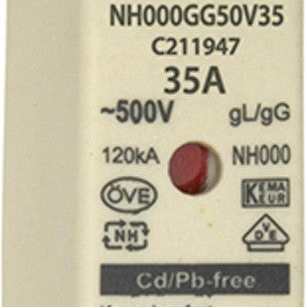 MERSEN NH-Sicherungseinsatz SF Gr.000 gG 35A/500VKM NH000GG50V35