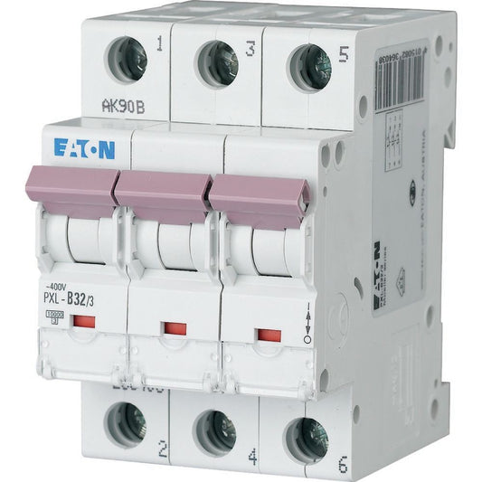 EATON LS-Schalter m.Beschrift. C 32A, 3p PXL-C32/3