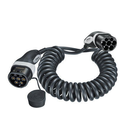 MENNEKES Spiral-Ladekabel Typ 2 20 A 3-phasig 4 m, Artikel 36292