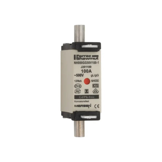 MERSEN NH-Sicherungseinsatz NH000 gG 100 A, 500 V – NH000GG50V100-1 – Herstellerabbildung