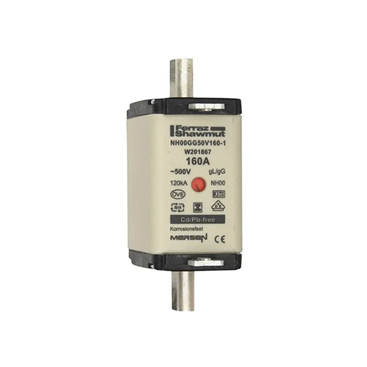 MERSEN NH-Sicherungseinsatz NH00 gG 160 A, 500 V – NH00GG50V160-1 – Herstellerabbildung