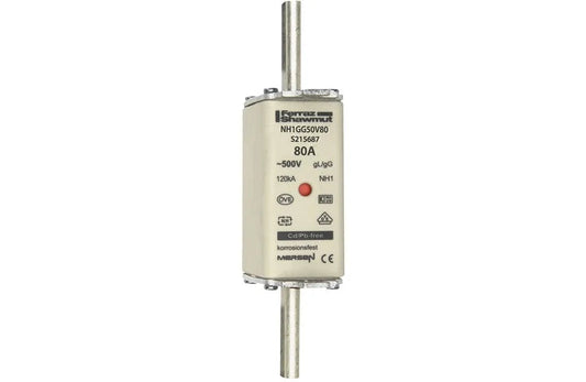 MERSEN NH-Sicherungseinsatz NH1 gG 80 A, 500 V – NH1GG50V80 – Herstellerabbildung