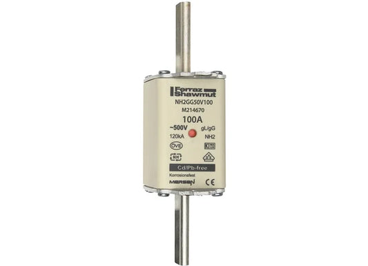 MERSEN NH-Sicherungseinsatz NH2 gG 100 A, 500 V – NH2GG50V100 – Herstellerabbildung