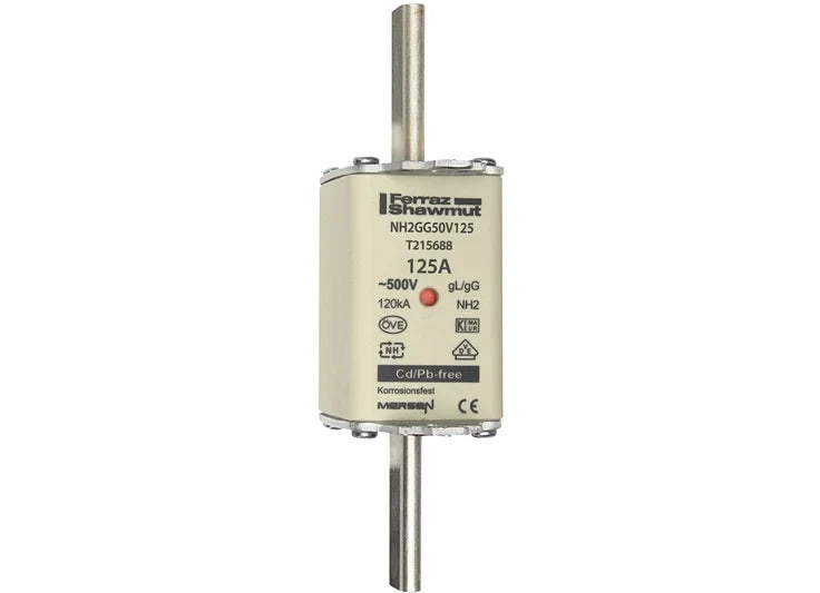 MERSEN NH-Sicherungseinsatz NH2 gG 125 A, 500 V – NH2GG50V125 – Herstellerabbildung