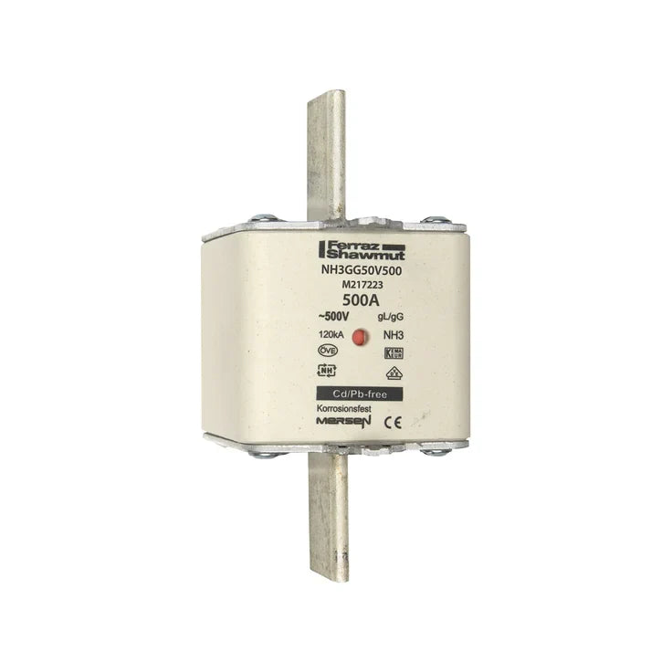 MERSEN NH-Sicherungseinsatz NH3 gG 500 A, 500 V – NH3GG50V500 – Herstellerabbildung