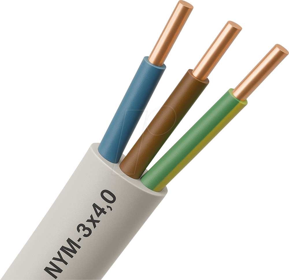 NYM-J 3 x 4 mm² Mantelleitung, 50-m-Ring