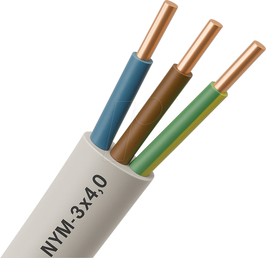 NYM-J 3 x 4 mm² Mantelleitung, 50-m-Ring