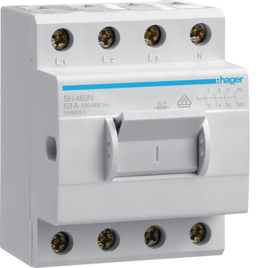 Hager SH463N Ausschalter 63 A 4-polig