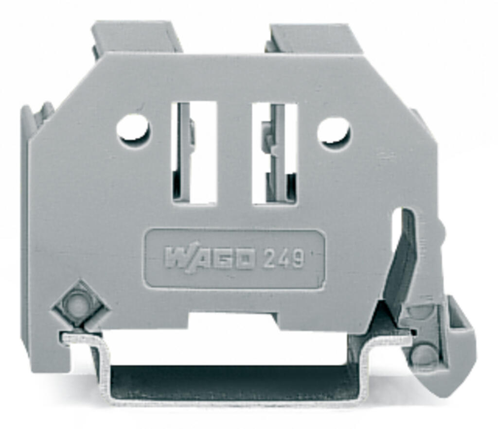 WAGO 249-117 schraubenlose Endklammer – 10 mm, grau, TS 35